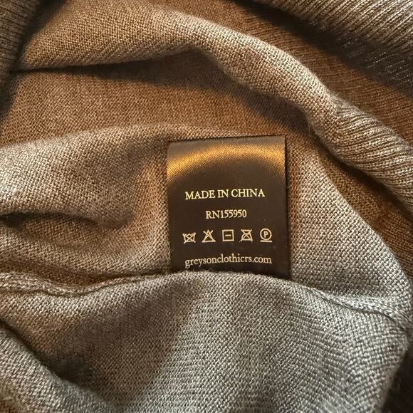 NEW Greyson Clothiers Leith Crew Neck Sweater Gray Grey Heather Wool Silk Medium - Picture 9 of 13